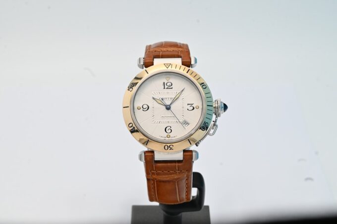 Cartier Pasha ref: 2378 Steel and Gold Box&Paper Top Condition- 928