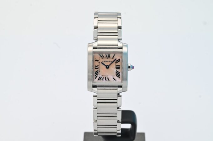 Cartier Tank Française Pink Mother of Pearl Dial Fullset - 984